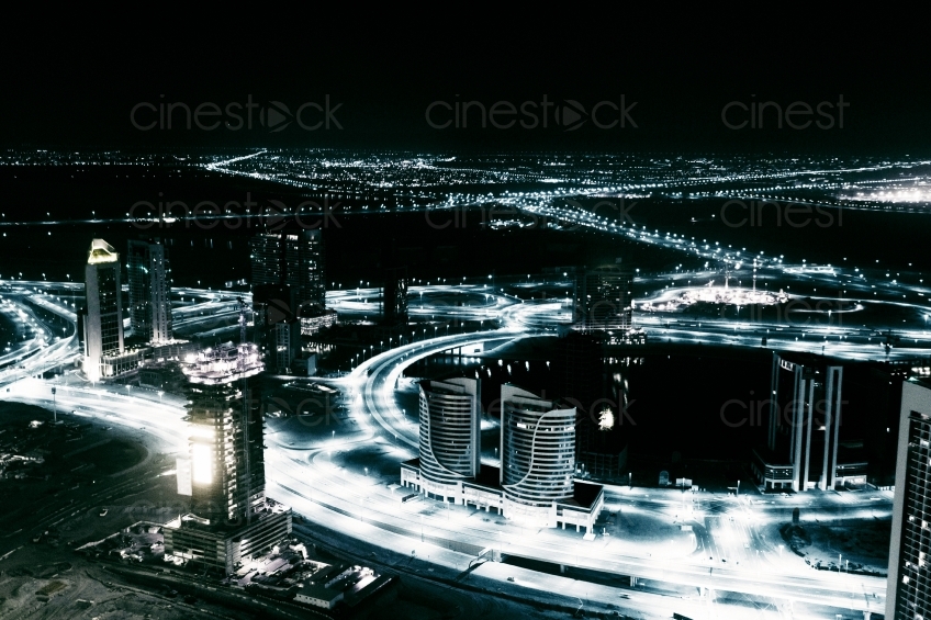 Dubai Skyline bei Nacht 20140313-0651