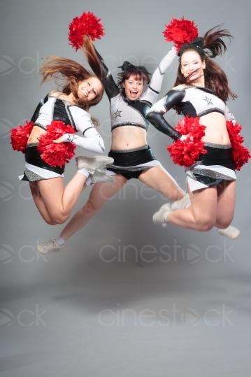 Cheerleader springen mit Puschel 20120506_0300 