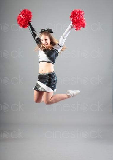 Cheerleader springt mit Puschel 20120506_0465 