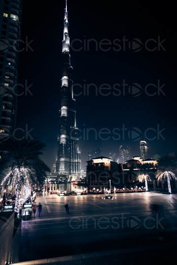 Dubai Skyline bei Nacht 20140313-0500