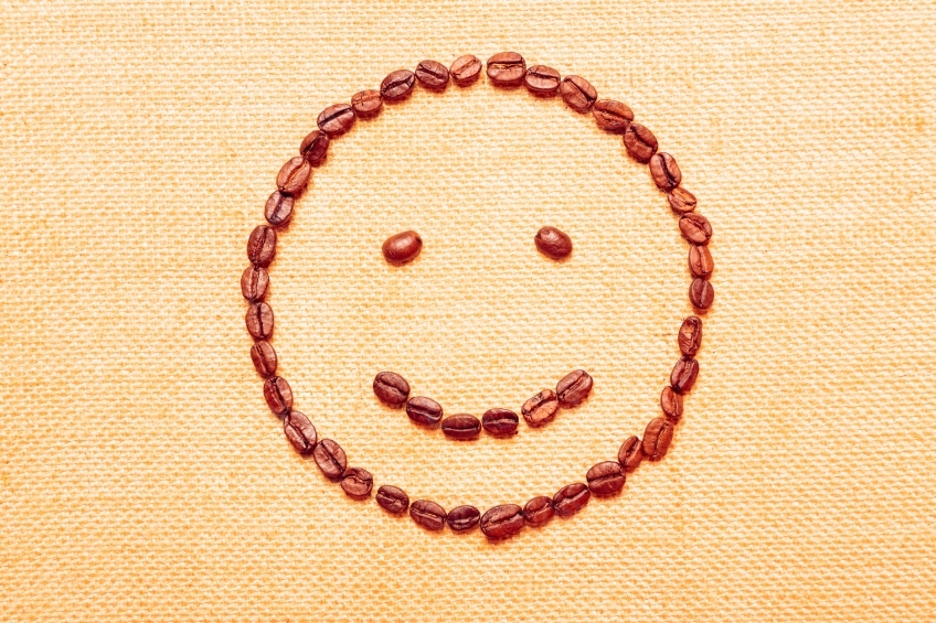 Smiley aus Kaffeebohnen 20130114